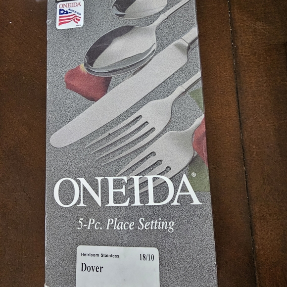 Oneida Stainless Steel Heirloom Dover 5pc Place Setting USA NIB Silverware - Picture 6 of 7